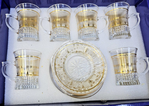 Turkish tea set glass - of, 6