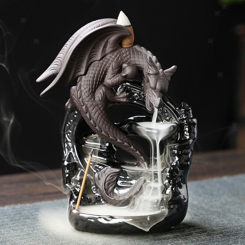 Dragon statue backflow incense - backflow,