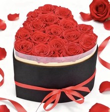 16 Forever Real Rose Heart Box
