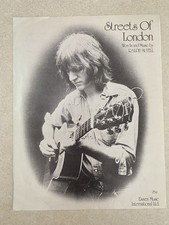 Vintage Streets Of London Sheet Music Words and Music by Ralph McTell