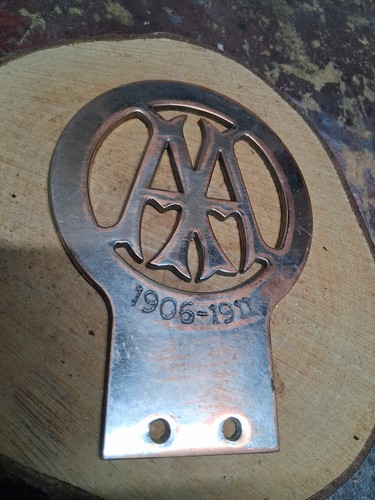 Vintage car badge - vintage, aa