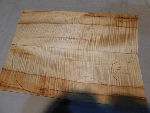 Flame maple carved top - maple, for
