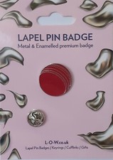 Cricket Ball Lapel Pin Badge