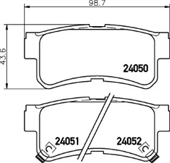 Mintex rear brake pad set - pad,