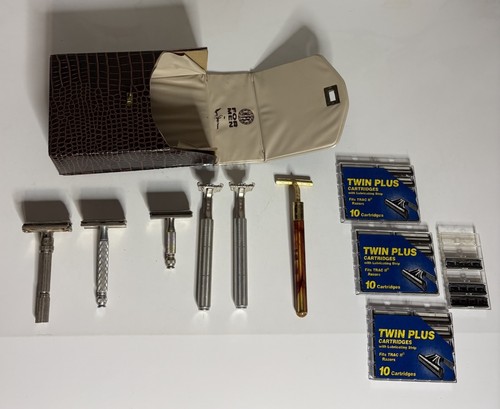 Vtg shaving lot metal gillette - vtg,