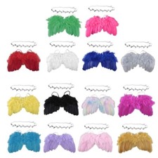 Fuzzy-Feather Angel Wings Headband Set for Baby Cosplay Girl Costume Photography
