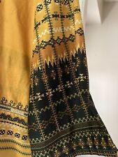 Yellow Khadi Kurta With Black Embroidery Used Good Condition Size Large