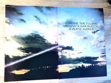 SAAB PLANE MAKER 1980s - FRAMEABLE COLLECTIBLE ORIGINAL CLASSIC CAR ADVERT