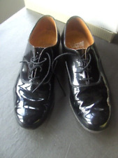vintage 1950's 60's men's Norvic black patent brogue Oxford dress shoes size 80E