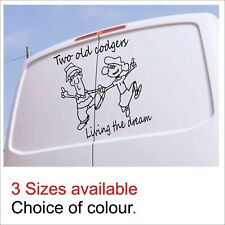 Two old codgers living the dream caravan motorhome Sticker Decal Graphic BB437