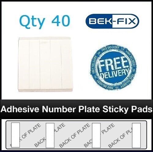 Number plate sticky pads - sticky,