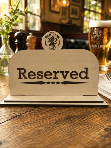 Personalised reserved table - personalised,