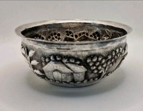 Antique indian silver bowl - antique,