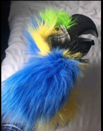 Parrot handpuppet blue - parrot,