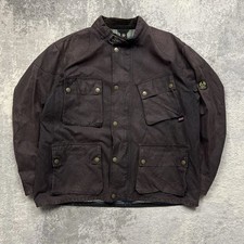 Vintage Belstaff Wax Trialmaster Field Jacket Size XL Mens Biker Wax Cotton