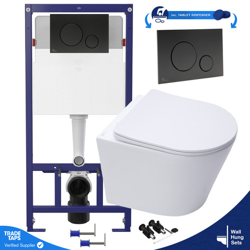 Rimless wall hung - hung, &