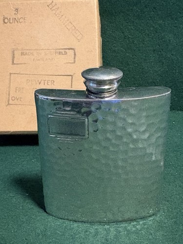 Vintage hammered pewter 3oz - vintage,