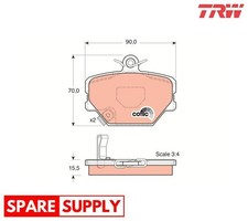 BRAKE PAD SET, DISC BRAKE FOR