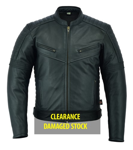 Leather motorbike jacket with - motorbike,
