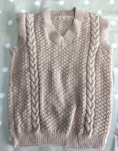 Vintage hand knitted - , beige