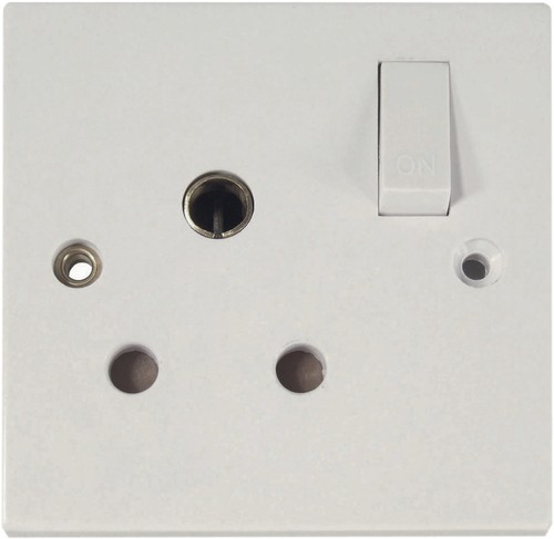White round switched amp - white,
