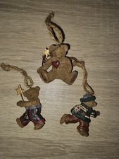 3 Hanging Resin Mini Bear Decorations
