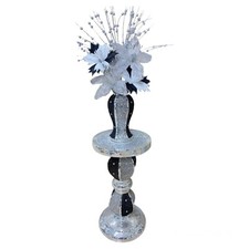 Black silver table - table, and