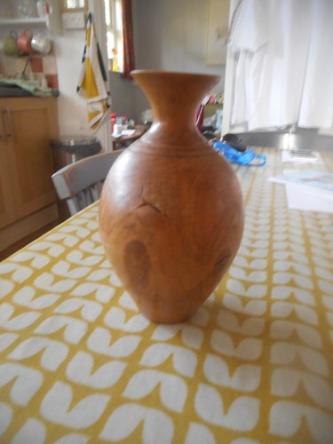 Vintage wooden vase nice - vintage,