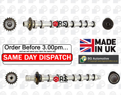 Inlet exhaust camshaft bga - bga, for