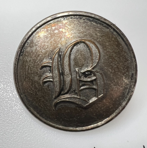 Antique livery button silvered - antique,