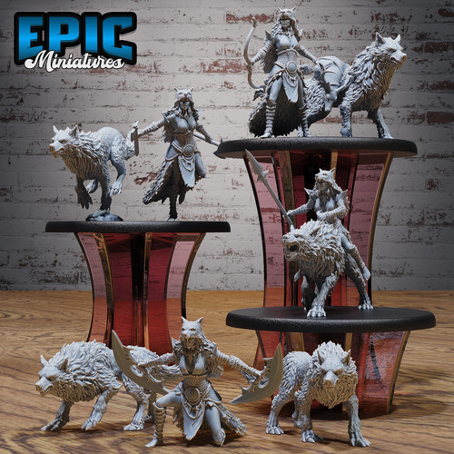 Wolf spirit huntress - wolf, 3d
