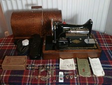 Singer 99K Electric Sewing Machine 1930 Case Instructions & Accessories, Lovely!