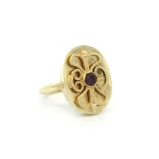 Ladies Gold Ring with Ruby
