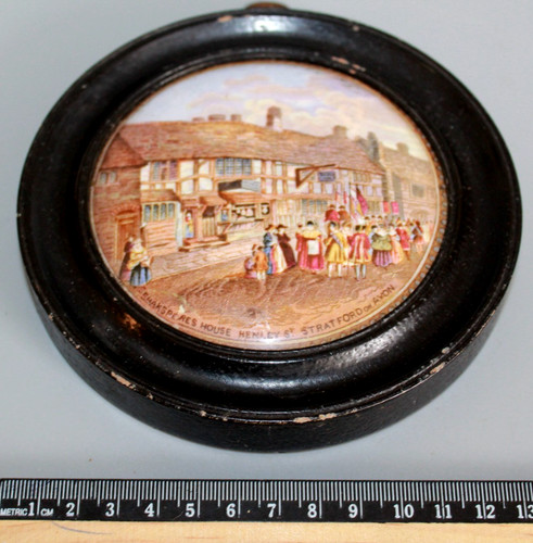 Antique prattware pot lid - antique,