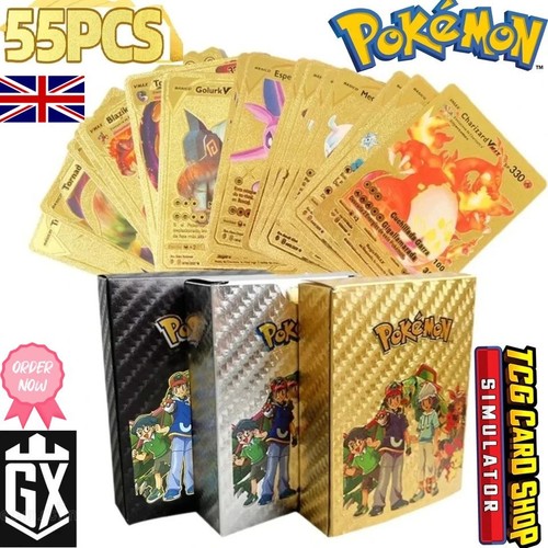 55pcs pokemon card foil gold - 55pcs,