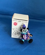 HERMANN Miniature Teddy Bear Jester Panda MR JINGLES 8cm Limited Rare Boxed