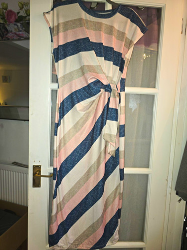 Striped tie waist - striped, bodycon