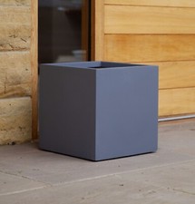 24cm Grey Modern Cube Patio
