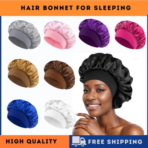 Long hair care satin bonnet - long,
