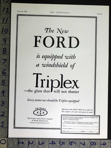 1928 ford triplex windshield - 1928,