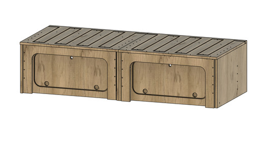 Sliding camper van bed storage - sliding,