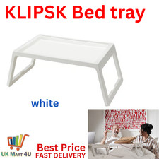 IKEA KLIPSK Bed Tray  White Foldable Breakfast Laptop Table with  Cup Holder