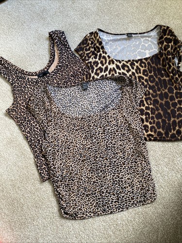 Three womens animal print tops - three,