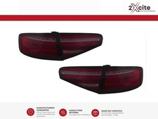 Audi A4 B8.5 2012-15 4 DR LED Red Smoked Rear Lights Light Bar Dynamic Indicator