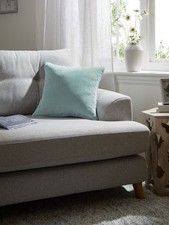 Slate Teal Blue 45 x 45cm Soft Velour Cushion Next