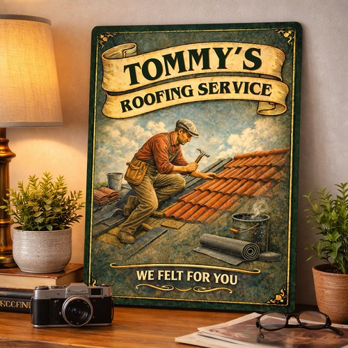 Personalised roofer metal - personalised,