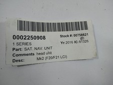 Sat Nav Unit  BMW 1 SERIES 2015-2019 Satellite Navigation 