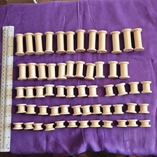 Empty Wooden Spools Bobbins