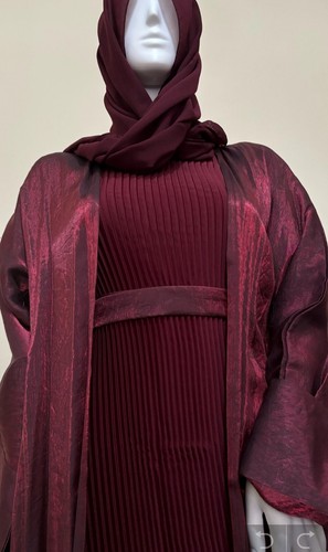 Red abaya set dubai eid - red,