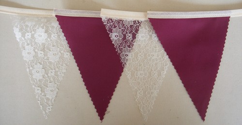 Burgundy ivory lace - burgundy,